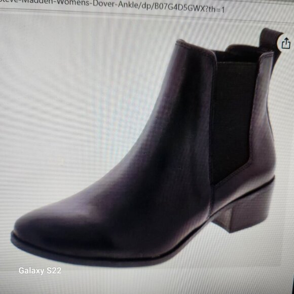 Steve Madden "Dover" Black Leather Booties. NWOT. Size 10 - Picture 8 of 9